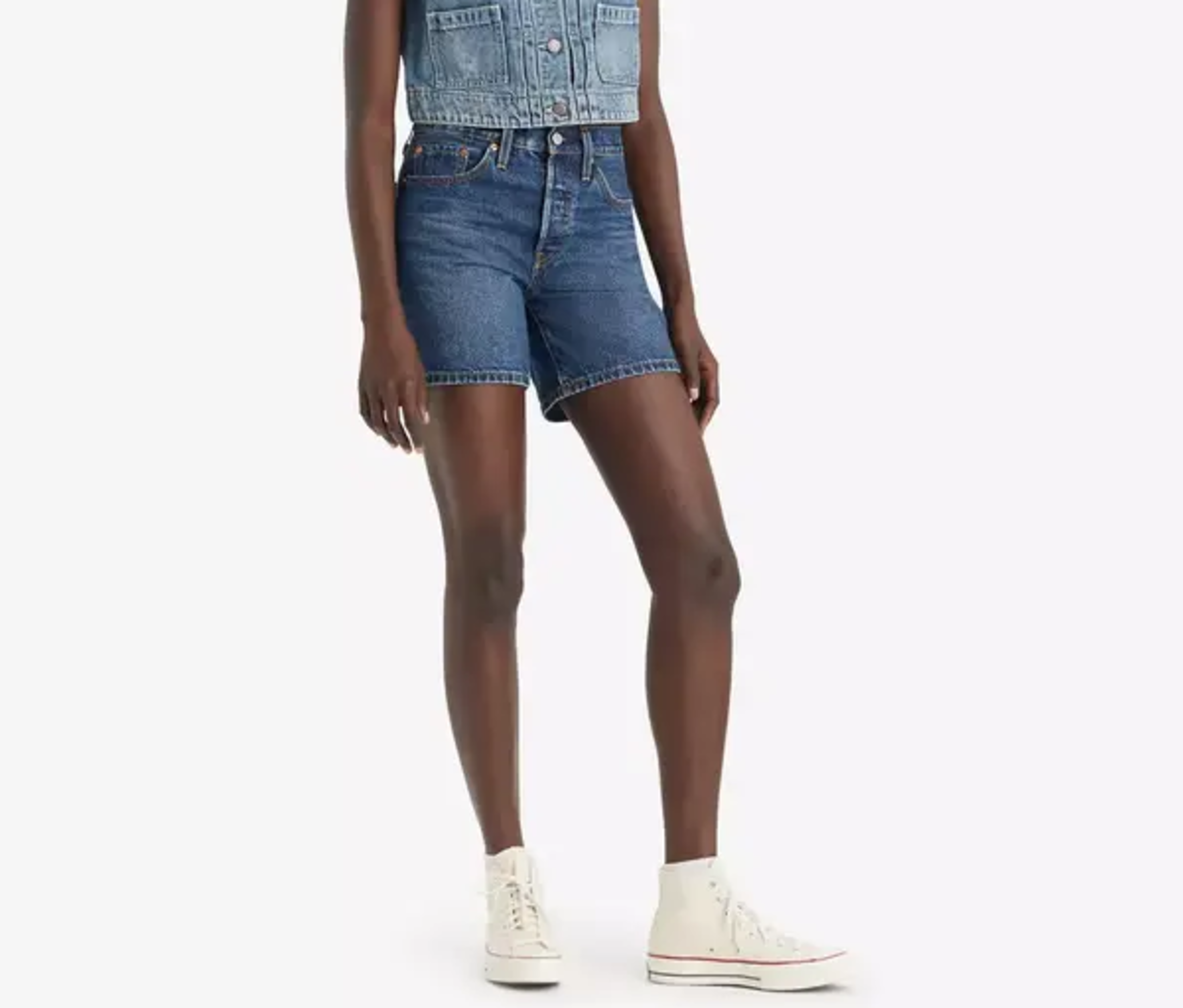 Levi's Femmes 501 Mid Thigh Short 85833-0056 - Magasin Schreter's