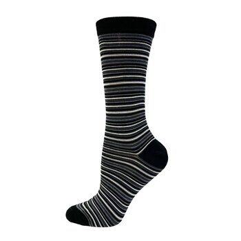 Key Socks Key Femmes 6321 Design  Rayures Noir 6-10 Bas Bamboo