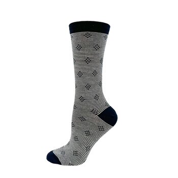 Key Socks Key Femmes 6323 Design Dia Stitch Bleu Marin 6-10 Bas Bamboo