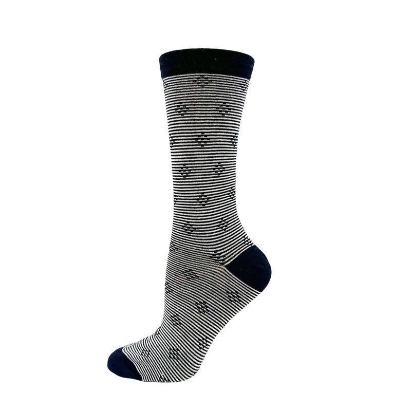 Key Socks Key Femmes 6323 Design Dia Stitch Bleu Marin 6-10 Bas Bamboo