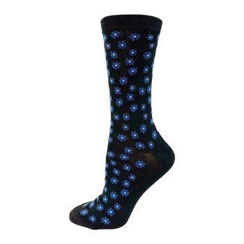 Key Socks Key Femmes 6325 Design Daisty Noir 6-10 Bas Bamboo