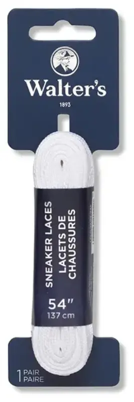 Walter's Shoe Care Walter's Sneaker Laces 443004131 54" Flat White