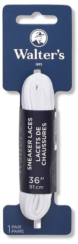 Walter's Shoe Care Walter's Lacets De Chaussures 443004138 36" Blanc Plat