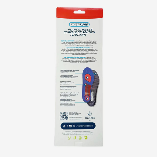 Walter's Shoe Care Kinetikore Hommes Semelle De Soutien Plantaire 416004025