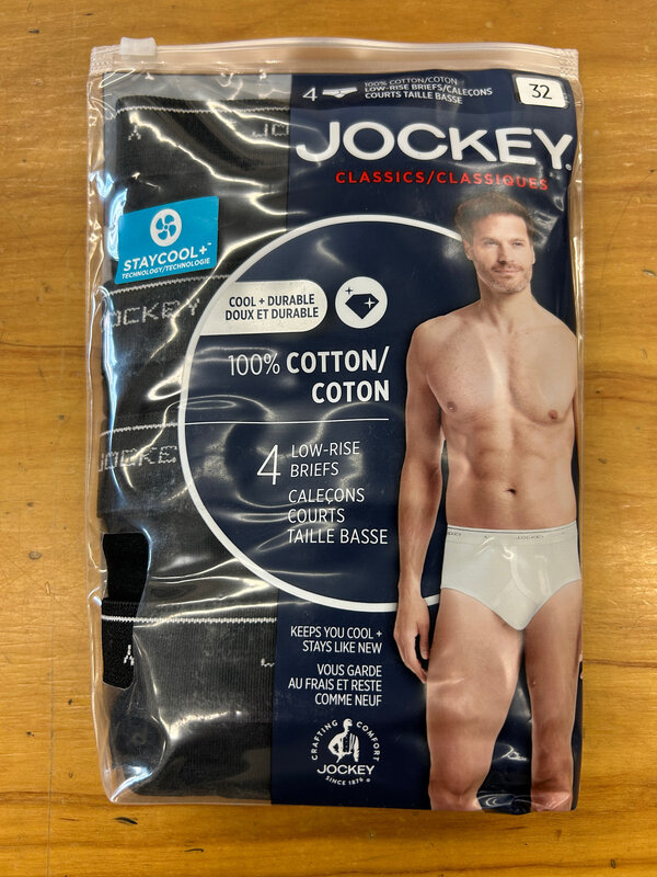 Jockey Jockey Men's 4 Pack Low-Rise Briefs 7893