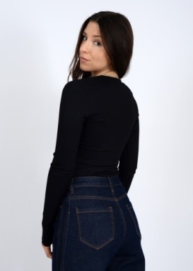 Second Skin Second Skin Femmes Helane Henley Côtelé à Manches Longues 77T087S