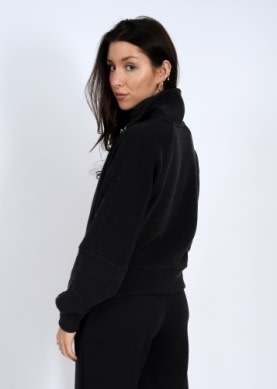 Cloth Cloth Femmes Miu Ottoman Chandail à Manches longues en Tricot Doux avec Demi-Fermeture éclair 77T002S