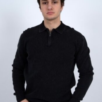 Hedge Hedge Hommes Chandail à Col Polo 1/2 Zippé 77MS320S
