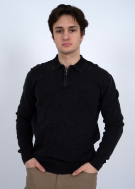 Hedge Hedge Men's 1/2 Zip Polo Collar Sweater 77MS320S