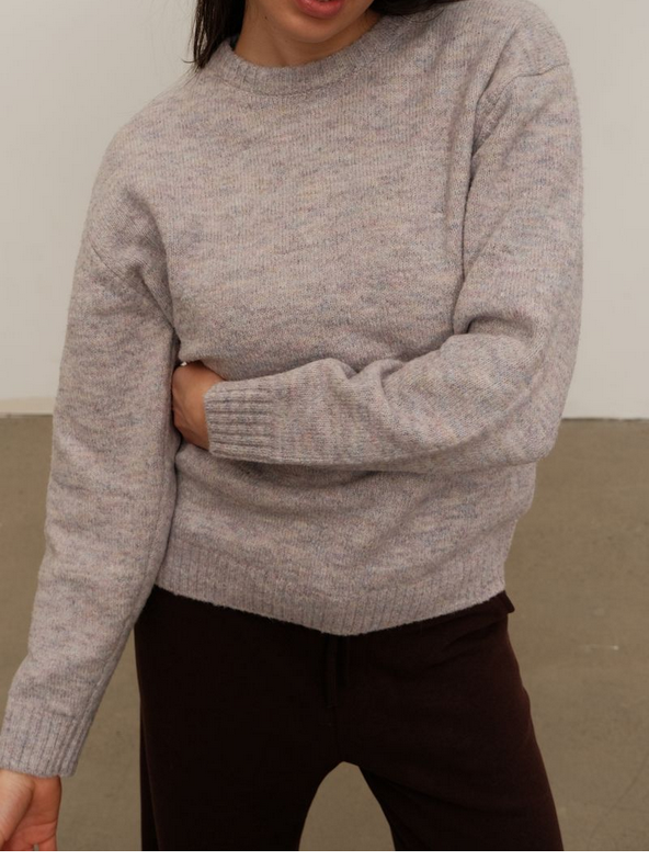 Kuwalla Kuwalla Femmes Chandail en Tricot Chiné UKUL-0325-MKC709