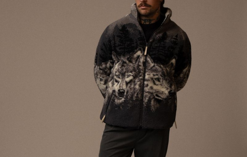 Kuwalla Kuwalla Hommes Polaire Sherpa Imprimée UKUL-0325-SFZ3030