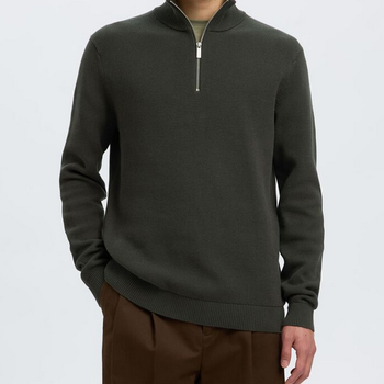 SELECTED Selected Men's LS Knit Structure Half Zip 16092601