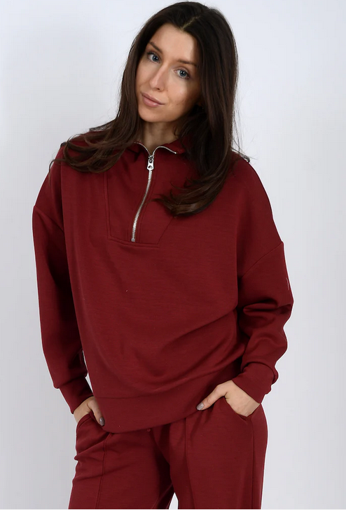 Cloth Cloth Women's Seanni Soft Knit LS Half Zip Pullover 77T007S