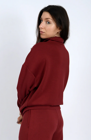 Cloth Cloth Women's Seanni Soft Knit LS Half Zip Pullover 77T007S