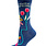 Key Socks Key Women's 6258 Design Tulip 30/Denim Cotton Socks
