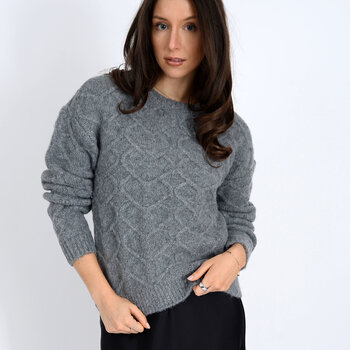 Cloth Cloth Femmes Bethan Chandail Ras du Cou à Manches Longues 77S064S