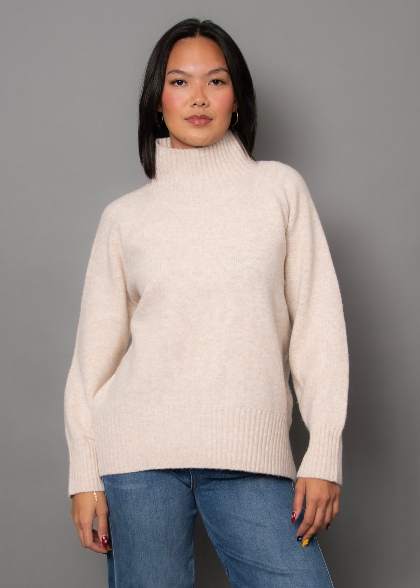 Cloth Cloth Women's Anthousa LS Raglan Mock Neck 77S307S