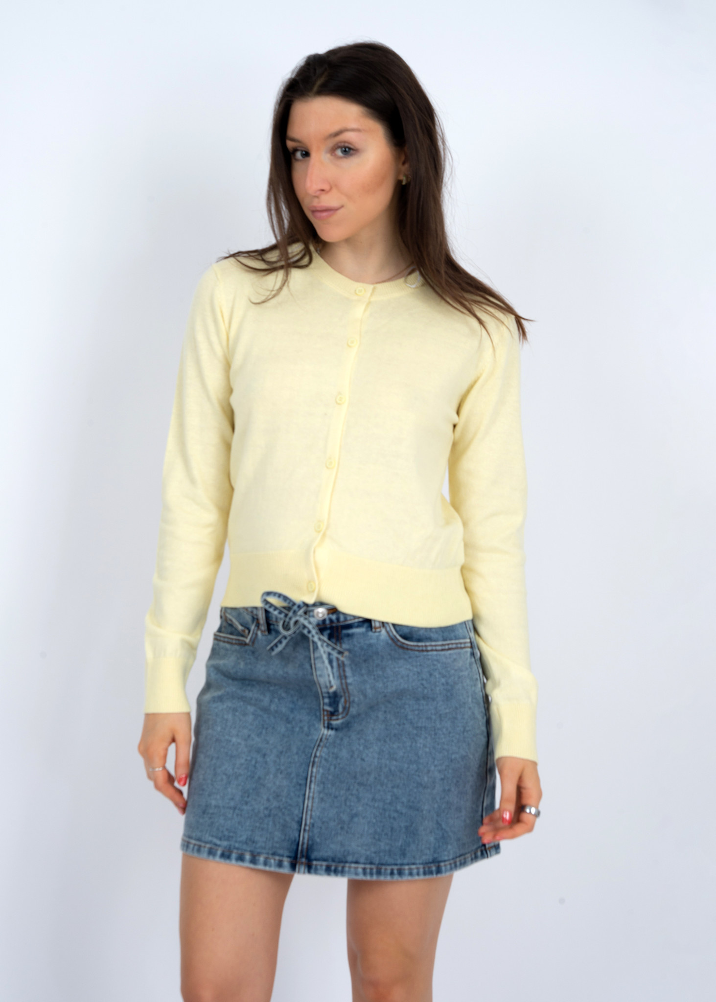 Cloth Cloth Women's Astraea LS Crew Neck Cardigan 56S390S