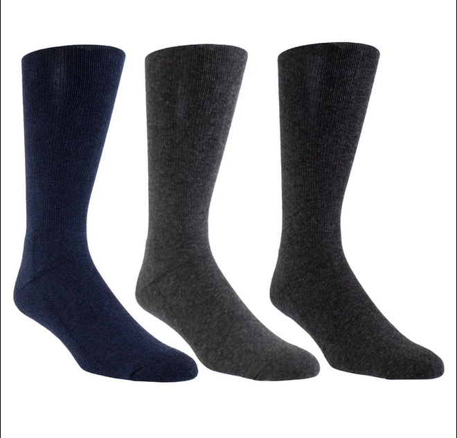 Perri's Socks Perri's Socks Men's Everyday Classic Cushion Sole Cotton Crew EDA370-M