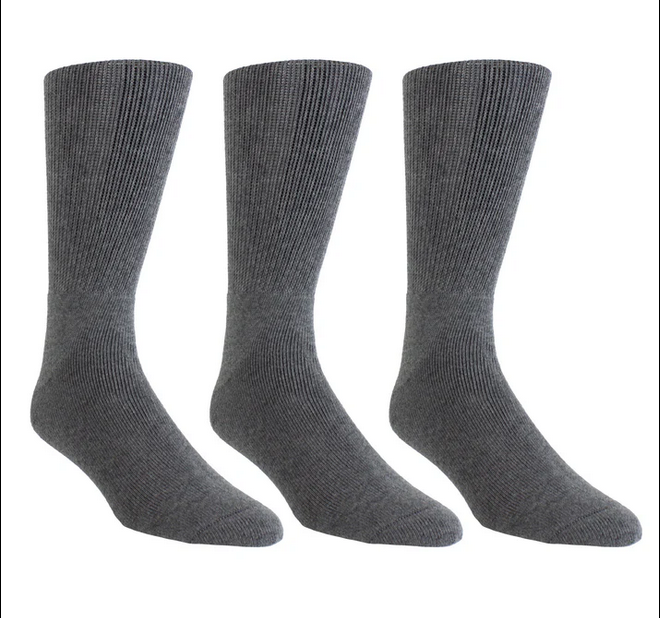 Perri's Socks Perri's Socks Men's Wellness Non-Binding Cotton Crew WGA370-M