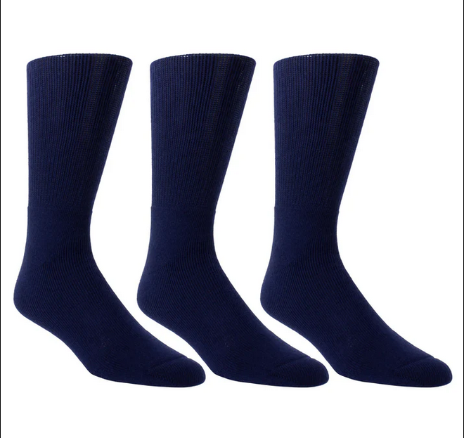 Perri's Socks Perri's Socks Men's Wellness Non-Binding Cotton Crew WGA370-M
