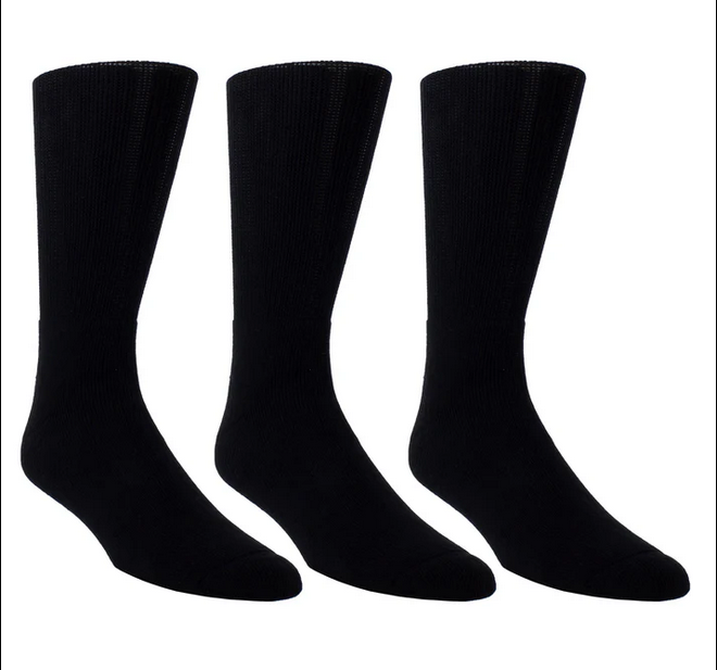 Perri's Socks Perri's Socks Men's Wellness Non-Binding Cotton Crew WGA370-M