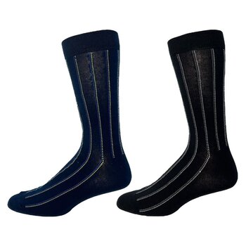 Key Socks Key 5207 Vertical Dot Navy 8-12