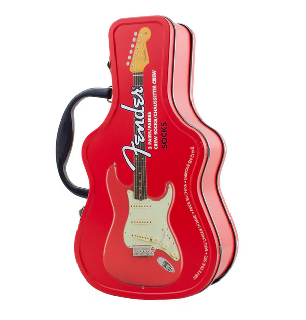 Perri's Socks Fender Guitare Métalliques Chaussettes (paquet de 3) Noir/Gris Chiné/Blanc Pointures 7-12