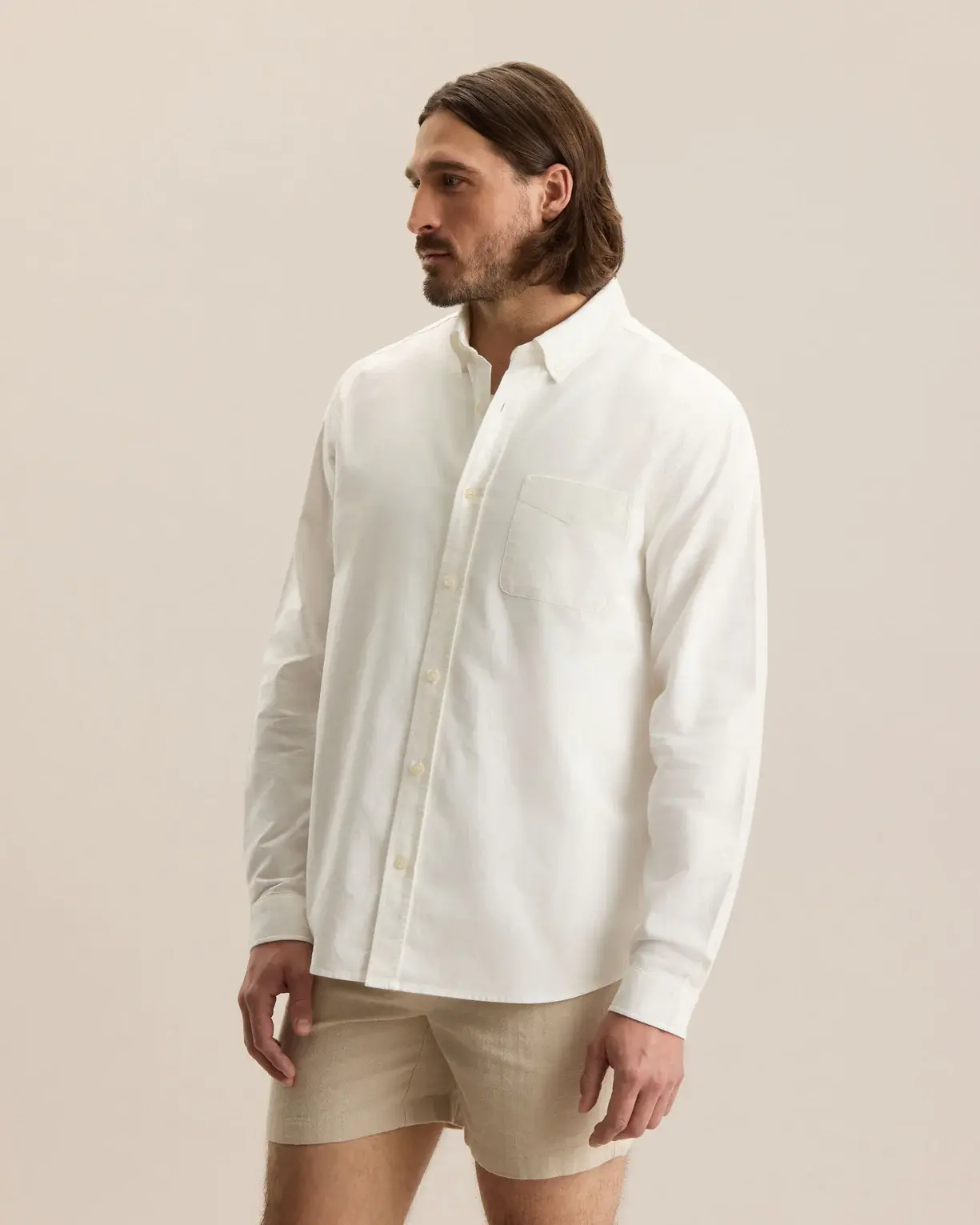 Frank And Oak Frank And Oak Hommes Oxford Chemise Manches Longues 2MWC002FE