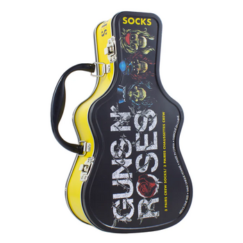 Perri's Socks Guns N' Roses Guitar Tin Socks Set Of 3 Black/White/Black 7-12