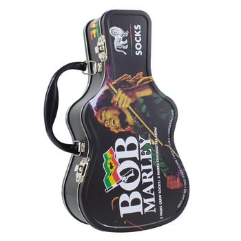 Perri's Socks Bob Marley Chaussettes Ensemble de 3 Noir en Métal à Motif de Guitare 7-12