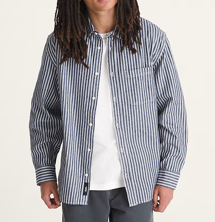 Vans Vans Hommes Lawson Chemise à Rayures de Travail VN000U5UJDU