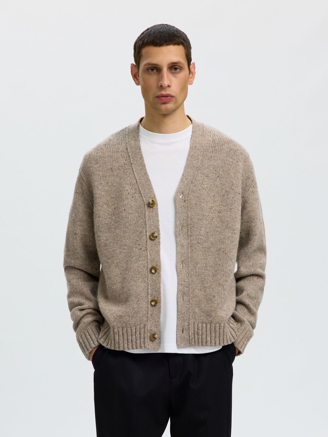 SELECTED Selected Men's LS Knit Relaxed Cardigan 16095620