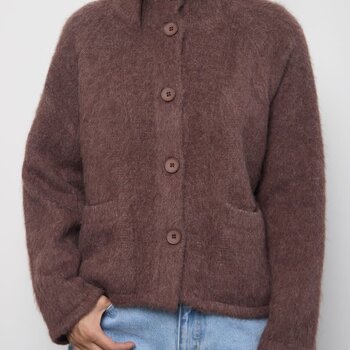 Kuwalla Kuwalla Femmes Cardigan Alpaga en Entonnoir WKUL-BFC703-0326