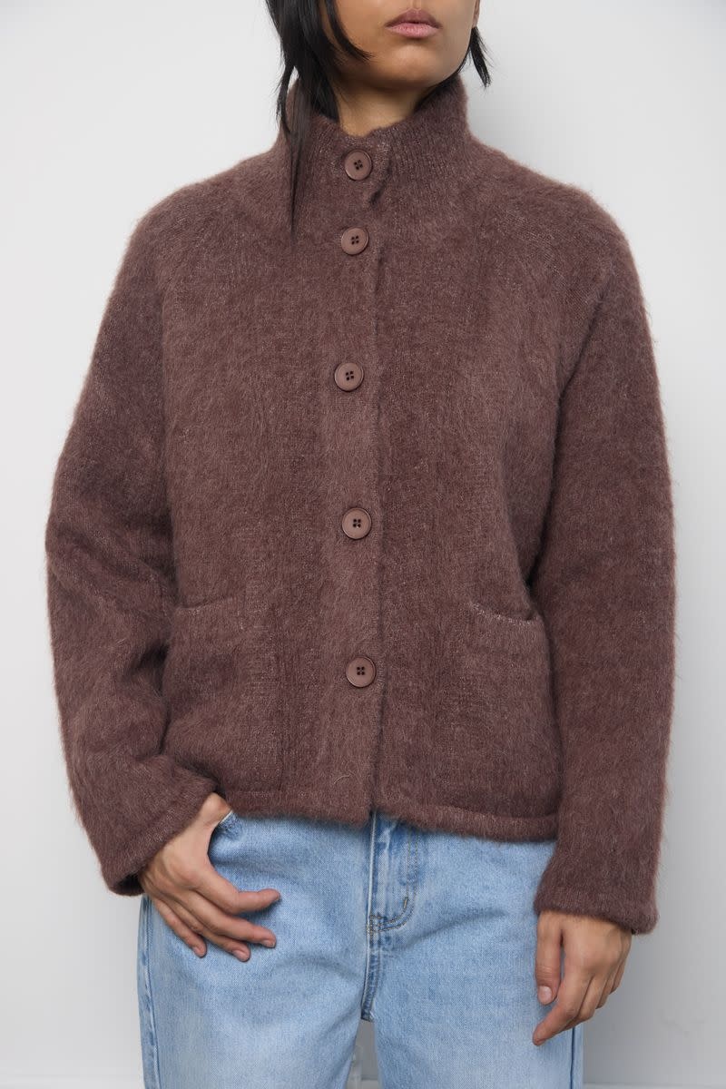 Kuwalla Kuwalla Women's Funnel Alpaca Cardigan WKUL-BFC703-0326