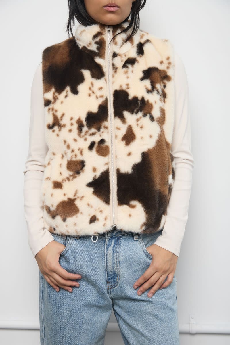 Kuwalla Kuwalla Femmes Murra Gilet en Faux Fourrure WKUL-POV929H-0326