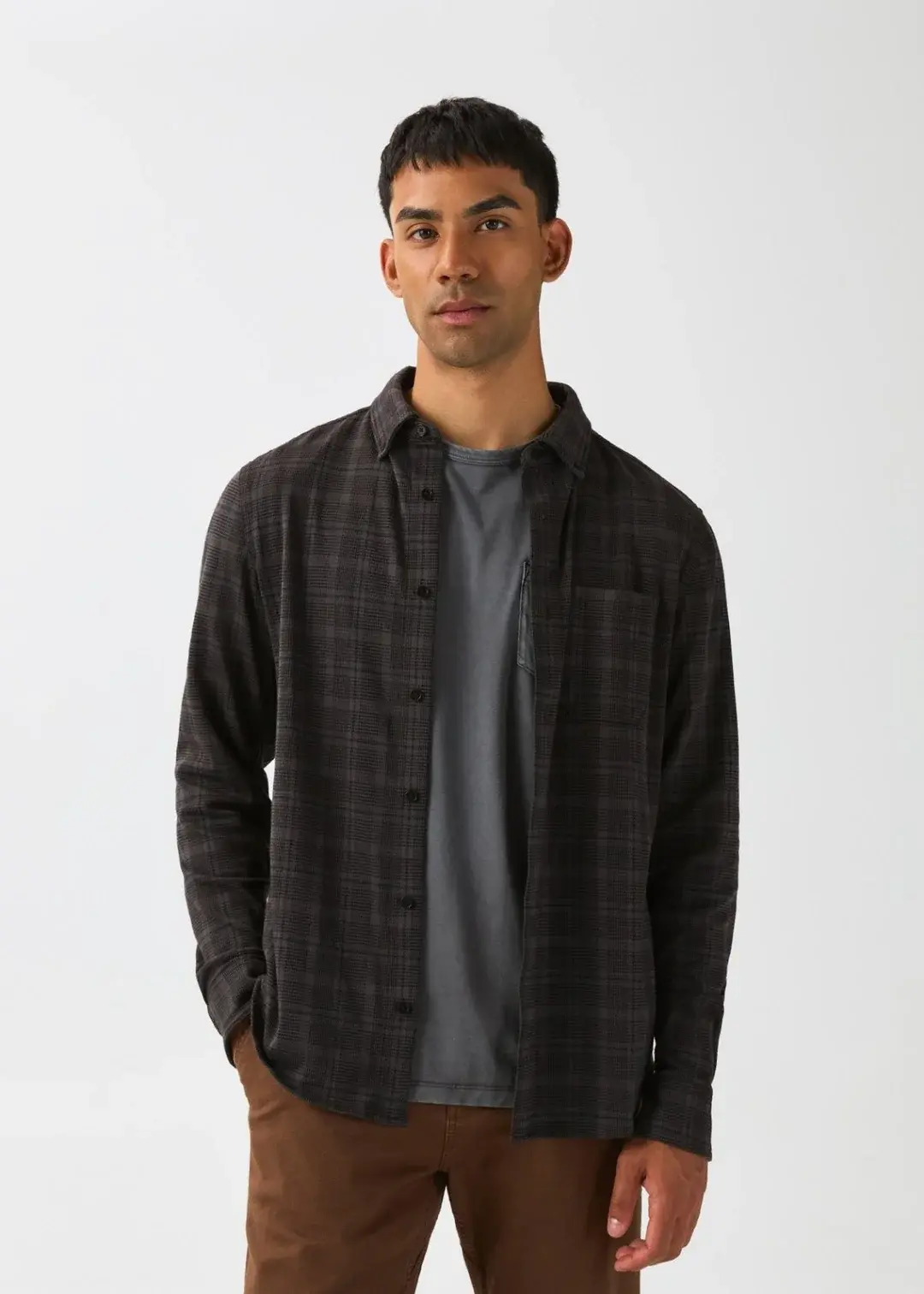 DU/ER DU/ER Hommes Chemise en Flanelle Légère Avec Une Poche MTP10005