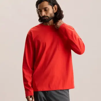 Frank And Oak Frank And Oak Hommes T-Shirt de Base à Manches Longues 2MKT0028FE