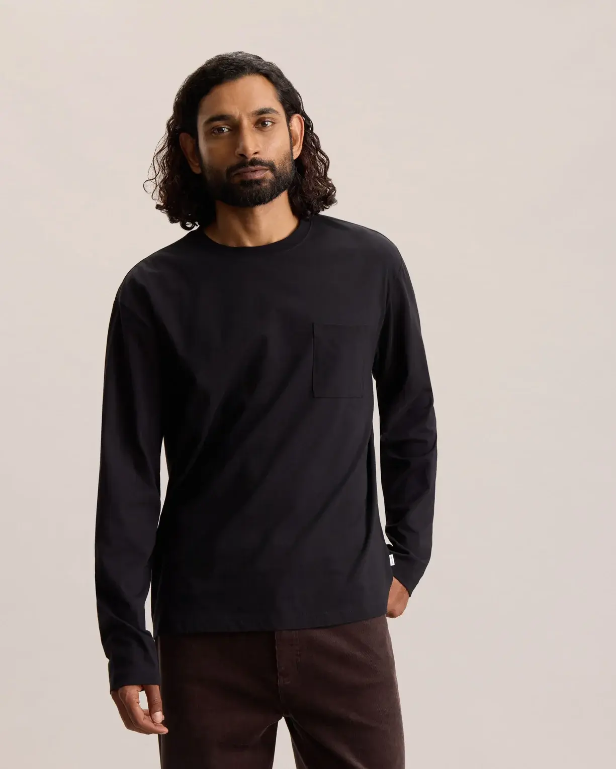 Frank And Oak Frank And Oak Hommes T-Shirt de Base à Manches Longues 2MKT0028FE