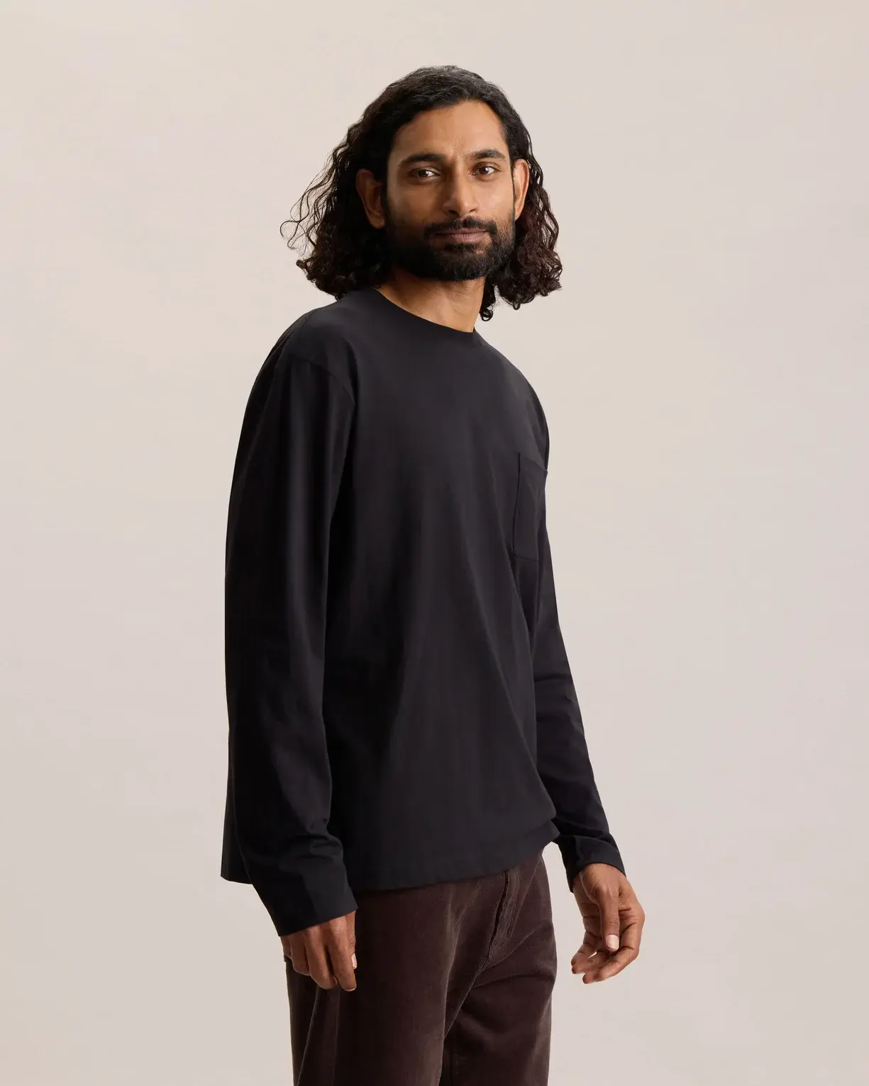 Frank And Oak Frank And Oak Hommes T-Shirt de Base à Manches Longues 2MKT0028FE