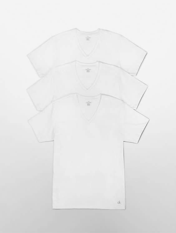 Calvin Klein Calvin Klein Men's 3 Pack Cotton V-Neck Top NB4012G