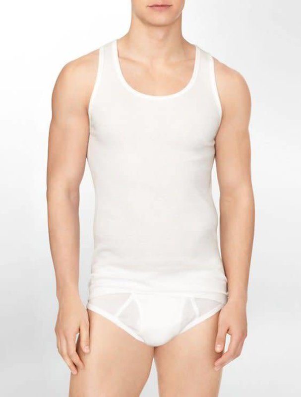 Calvin Klein Classics 3-Pack Ribbed Cotton Tank Tops - Mens