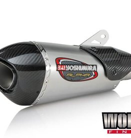 Yoshimura Yoshimura Street Exhaust Systems; Alpha T; Slip-On; Stainless Steel with Carbon Fiber End Cap
