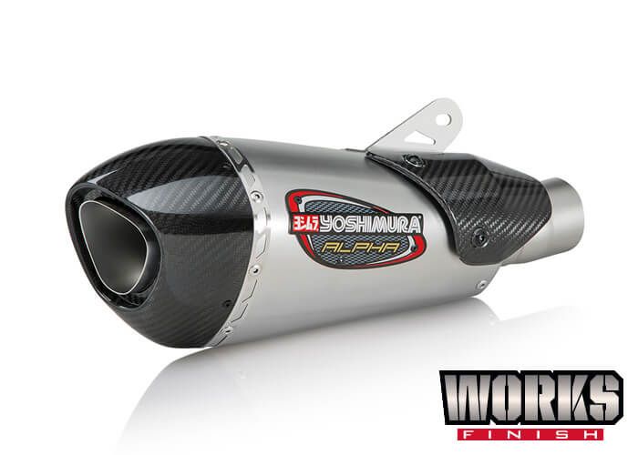 Yoshimura Yoshimura Street Exhaust Systems; Alpha T; Slip-On; Stainless Steel with Carbon Fiber End Cap