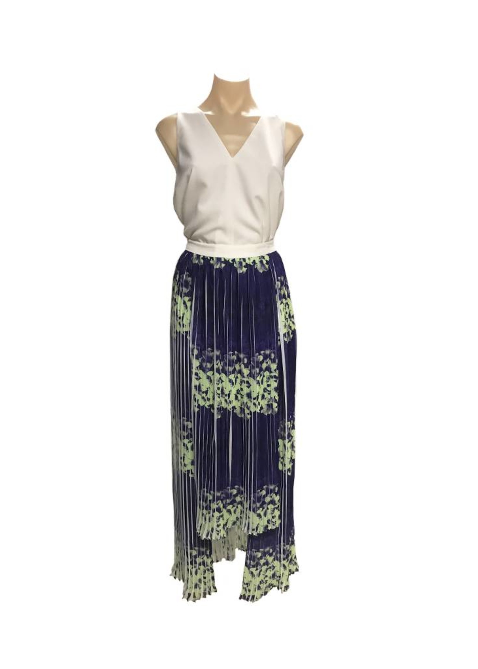 Elliatt Perspective Maxi Skirt - Ink/Apple