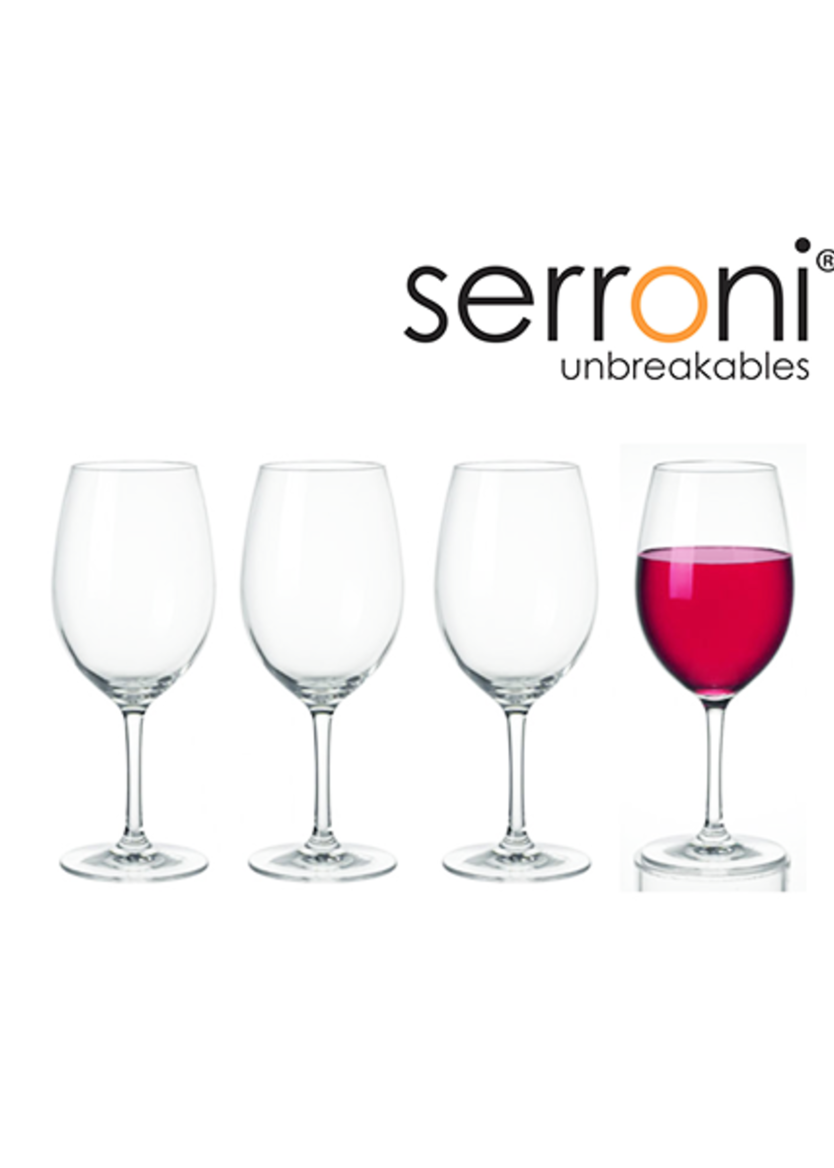 Serroni Unbreakable 4 Piece Wine Glass Set