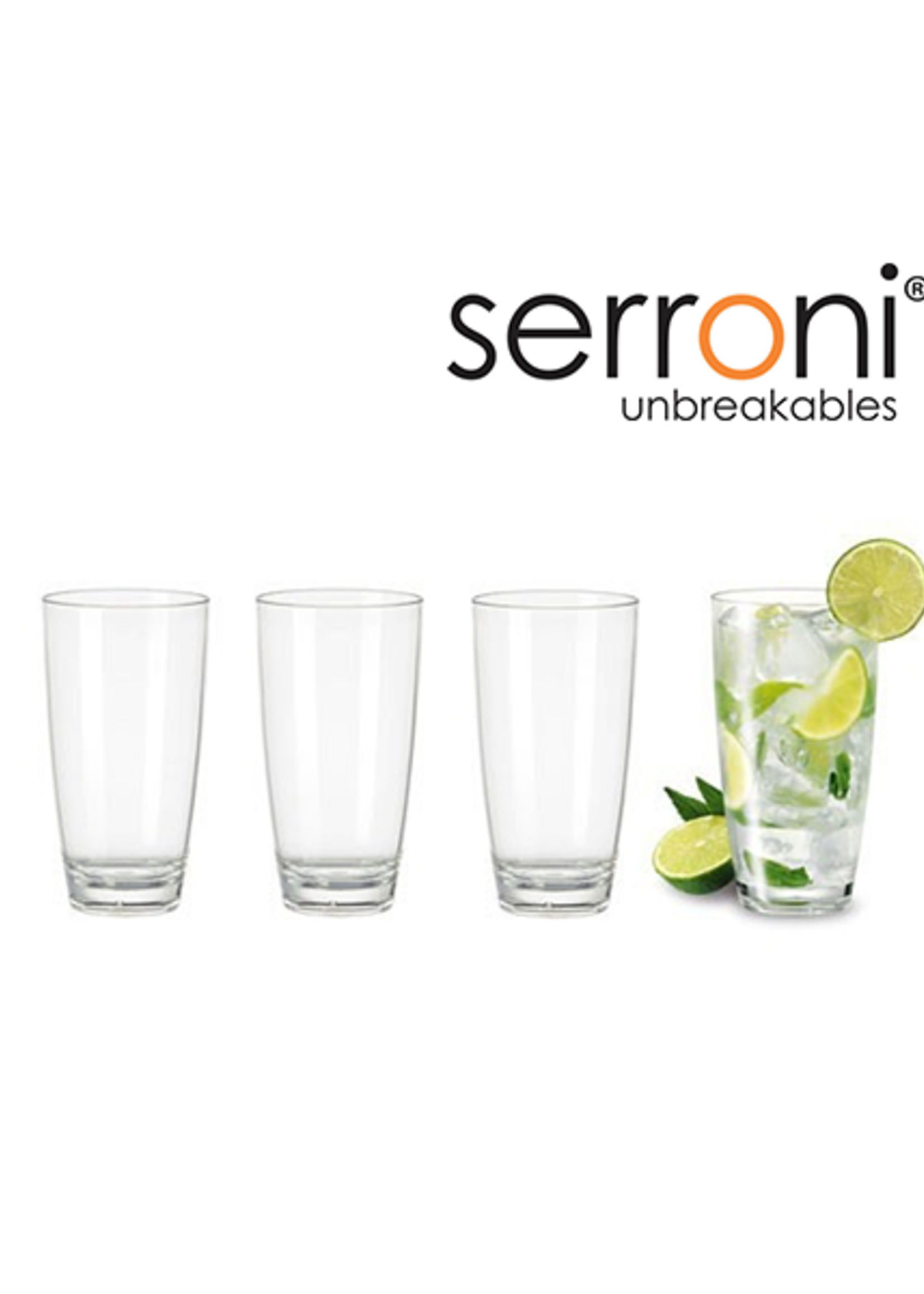 Serroni Unbreakable 4 Piece Tumbler Set