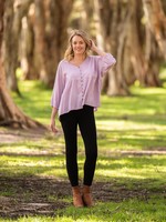 Boho Australia Cheryl Oversized Top in Lilac