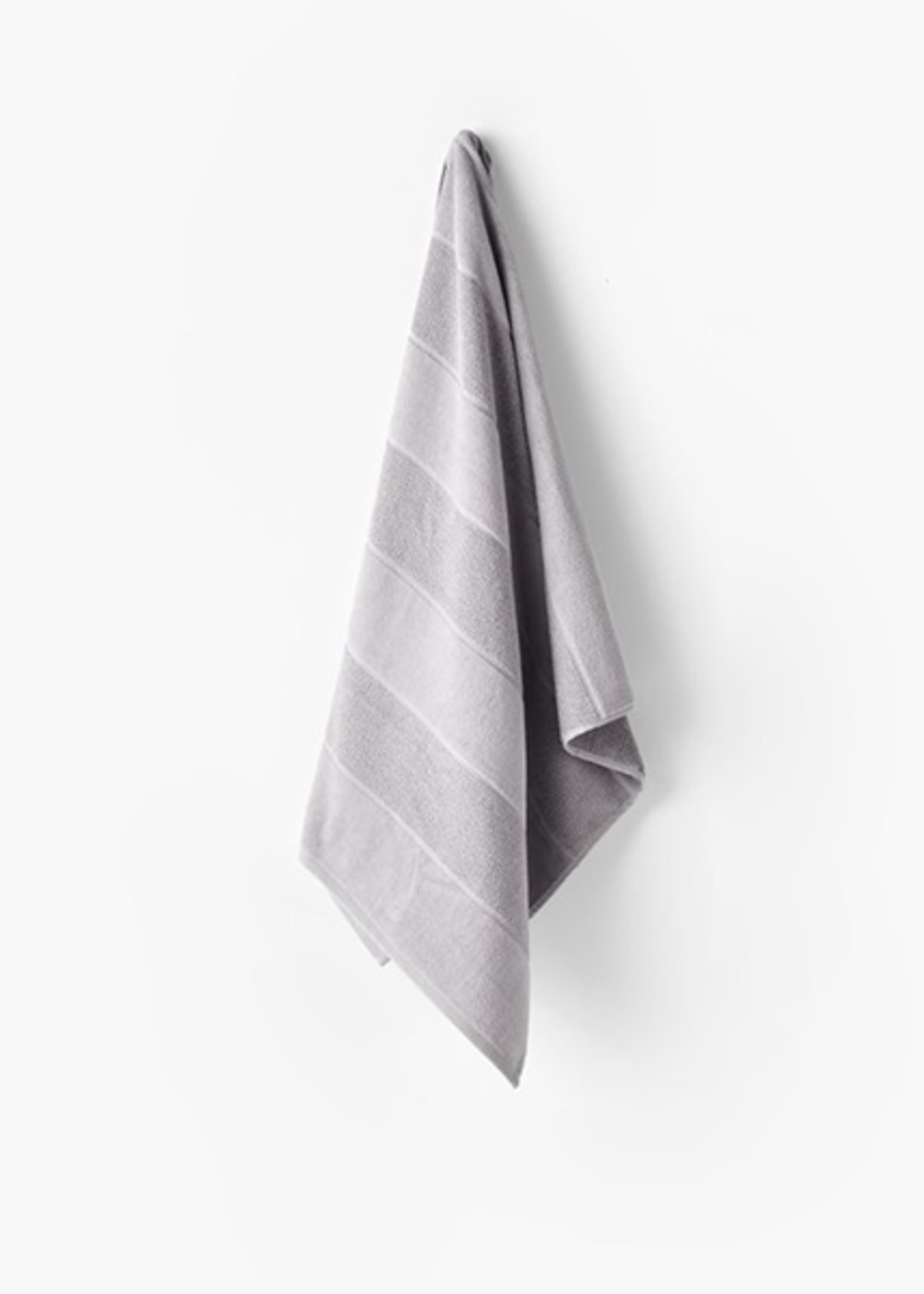 Linen House Bath Towel Velour Stripe in Silver