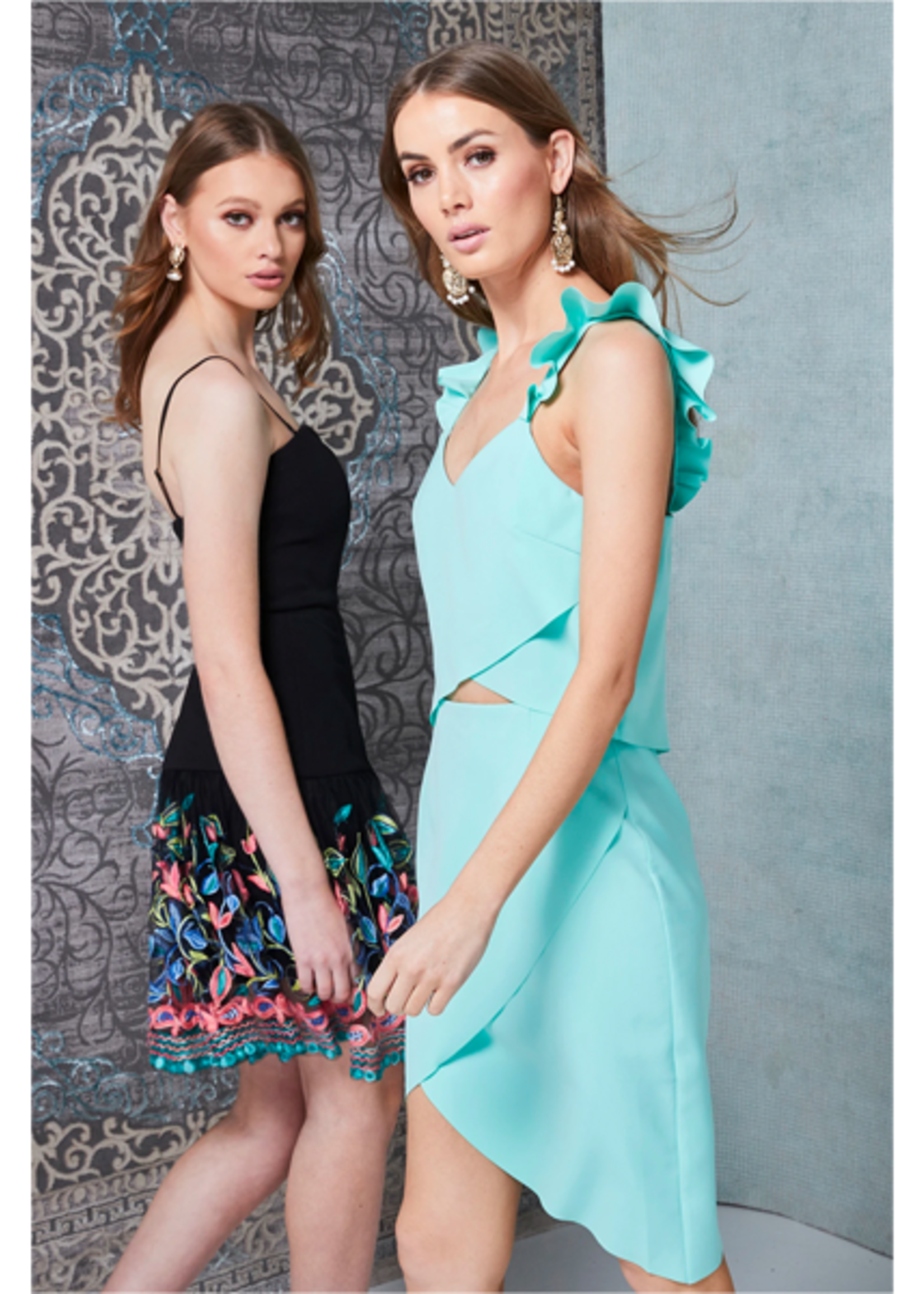 Elliatt Ruffle Tulip Dress - Mint